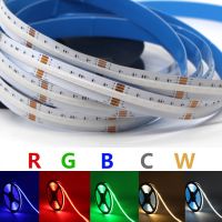 5in1 RGB + CCT FCOB RGBW RGB + WW ไฟแถบ LED COB 840 Led/m 12V 24V ความหนาแน่นสูง RA90 RGB โคมไฟไฟตกแต่งในร่ม1-5M