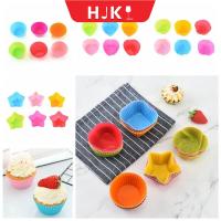 HJKL 6Pcs/set มินิมินิ ถ้วยมัฟฟินซิลิโคน 6-สี ซิลิโคนทำจากซิลิโคน แม่พิมพ์ถ้วยเค้ก หลากสี อาหารเกรดอาหาร อุปกรณ์เสริมห้องครัว