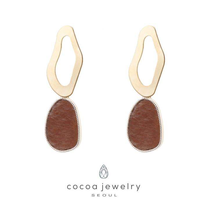Korea Cocoa Jewelry Antique Classy Anting Gold Color Lazada Indonesia