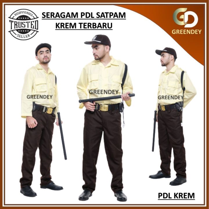 BAJU SERAGAM PDL KREM / SERAGAM SATPAM / SERAGAM SECURITY KREM ...