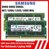 SAMSUNG แล็ปท็อป Ram DDR3 2/4/8GB 1066/1333/1600MHz DDR2 667/800MHz PC3-12800s DDR3L 1.35V/1.5V SODIMM 204pin หน่วยความจำสำหรับโน๊ตบุ๊ค