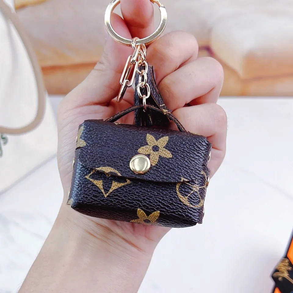 Creative Leather Flower Purse Keychain Exquisite Bag Key Chain