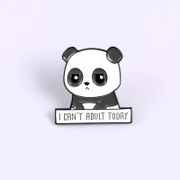 Cartoon animal pins brooches for women white panda badge pin backpack lapel hat Jackets Jewelry kid gifts