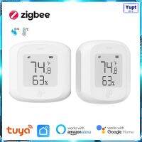 Yupt นาฬิกาอัจฉริยะ Zigbee LCD เครื่องวัดอุณหภูมิแบบดิจิตอลความชื้น,นาฬิกาบ้านความแม่นยำสูงหน้าจอห้องเครื่องวัดความชื้นบ้านตัวควบคุมสภาพอากาศชีวิตอัจฉริยะรองรับ A-Lexa G-O-Ogle สำหรับบ้าน