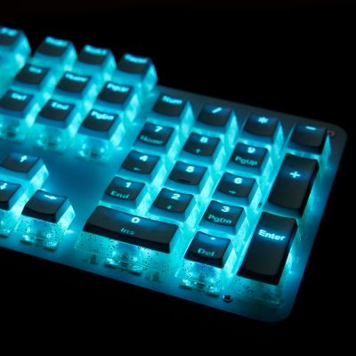 ขายตรงจากโรงงาน จัดส่ง 24 ชม （เลเซอร์แกะสลักในภาษาไทย）NEW PBT Pudding Keycaps 108 Keys Doubleshot Keycap Set for PC Gaming