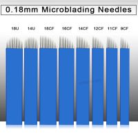 7 9 12 14 15 16 18 21pin  Needles 50pcs Microblading 0.18mm Needles for Permanent Makeup Supplies Manual Eyebrow Blades