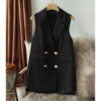 ﹍✹☑ Office Classic Breasted Loose Waistcoat Woman Sleeveless Outerwear E26