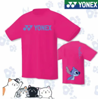 Yonex ชุดฟุตบอลแขนสั้นแบดมินตันระบายอากาศได้ดีแห้งเร็วใหม่สำหรับผู้ชายและผู้หญิงเสื้อผ้าลำลองสำหรับใส่ในแต่ละวันหลวมและใส่สบายสำหรับการแข่งขัน