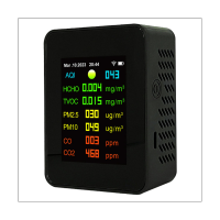 9 in 1 Digital Temperature Humidity Tester PM2.5 PM10 HCHO TVOC CO CO2 Meter WiFi LCD