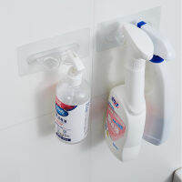 Wall Mounted Hook Bathroom ant Cleaner Hook Self-Adhesive Double-hole Organizer Hook Holder Shelves Hanger Home Tools