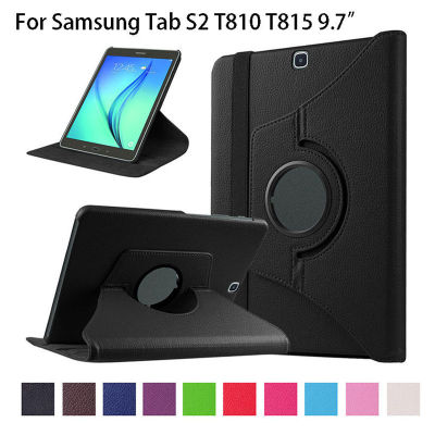 เคส SM-T819Y สำหรับ Samsung Galaxy Tab S2,เคสขาตั้งหนัง PU หมุนได้9.7องศาสำหรับ Samsung Galaxy Tab SM-T815Y SM-T810 T815 T813 T819 360