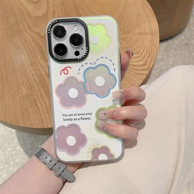 【สำหรับ iPhone】เคสโทรศัพท์ซิลิโคนรูปผีเสื้อ/ดอกไม้ป้องกันการชนกัน for iPhone 14 13 12 ProMax 13 12 11 Pro XR X XS Max 7 8 Plus