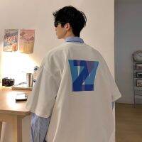 เสื้อสเวตเตอร์ผ้าฝ้ายบวกขนาดชาย,เสื้อสเวตเตอร์คู่สีล้วนพิมพ์ลายตัวอักษร M-5XL เสื้อtopแขนยาวใส่ออกกำลังกายหลวงขนาดใหญ่