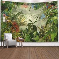 Tropical rainforest landscape background cloth background wall decoration cloth fabric tapestry home decoration mural