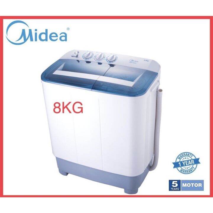 MIDEA SEMI AUTO 8KG MSW-8008P MESIN BASUH Washing Machine | Lazada