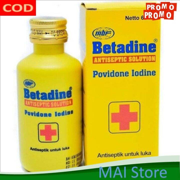 BETADINE SOLUTION 60 ML OBAT UNTUK LUKA ,obat luar kulit goresan ,atau luka akibat jatuh ,lecet