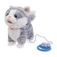 Walking Kitten Toy  Music Animal Plush Cat Toy Toddler Crawling Learning Toy X90C