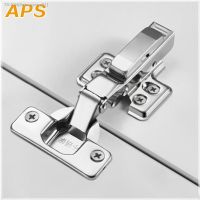 ♗ 1Pcs Stainless steel C Serie Hinge Door Hydraulic Hinges Damper Buffer Soft Close For Cabinet Kitchen Furniture Hardware