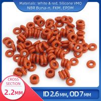 Cincin O CS 2.2 Mm ID 1.6 Mm OD 6 Mm Bahan dengan Silikon VMQ NBR FKM EPDM Segel Pengikat Gas