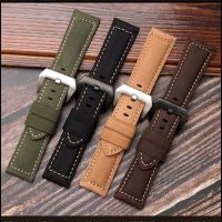 ▶★◀ Suitable for Pangdahai PAM111 genuine leather watch strap 20 22 24 26MM handmade first layer cowhide mens soft retro