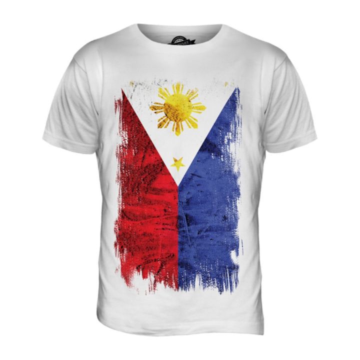 เสื้อยืด-พิมพ์ลายธงชาติกรันจ์-philippines-สไตล์ฟิลิปปินส์s-5xl