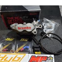 MP ชุดเบรค Brembo แท้ xmax หน้าครบชุดพร้อม สายถักเอิร์นหัว HYB