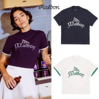 MALBON เสื้อยืดแขนสั้นผู้หญิง,เสื้อกอล์ฟแขนสั้นครึ่งปกสูงใหม่ฤดูใบไม้ผลิและฤดูร้อนขาวเสื้อผ้าลำลองเสื้อกอล์ฟโปโลสำหรับผู้หญิง