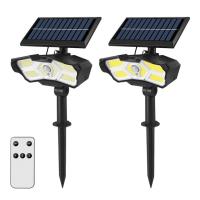 Garden Solar Lights IP64 Waterproof Lawn Solar Lights Outdoor Solar Security Lights Motion Sensor Lights Wireless Outdoor Lights for Garden Fence Patio Garage dutiful