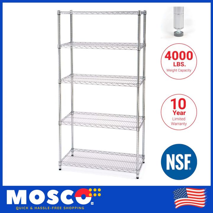 6-Tier Storage Shelves NSF Certified Wire Shelving Unit on Wheels Heavy  Duty Metal Shelves Adjustable Steel Shelving 2100Lbs Capacity for Closet