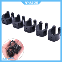 NYABOR 5pcs พลาสติกคลับคลิปตกปลา Rod POLE Storage Rack TIP Clamps Holder