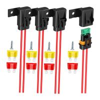 Inline Fuse Holder with Cover Durable Waterproof 20A 30A 40A Replacement Fuses 40A for RV Trailer Ships Yachts Car SUV Fuses Accessories