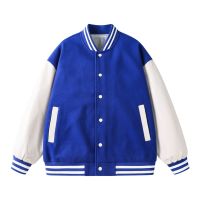 Baseballs Jackets New Fashion Quality Patchwork Button Leather Sleeve Sports Coat Women Men Team Baseball Jacket Custom