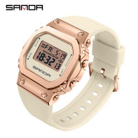 SANDA New Luxury Womens Watches Fashion Casual LED Electronic Digital Watch Male Ladies Clock Wristwatch relogio feminino 9006