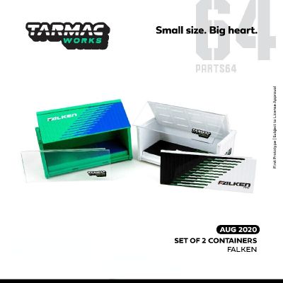 Tarmac ทำงาน TW 1:64 SET Di 2 Contenitori FALKEN Collegan Ornamenti Per Moi Di Auto ใน Lega Presofusa