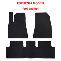 รถ Foot Pad Trunk Mats กระเป๋าเดินทางกล่องพรมกำมะหยี่สีดำรถยนต์อุปกรณ์ตกแต่งภายในสำหรับ Tesla รุ่น3รุ่น Y 2021 2022