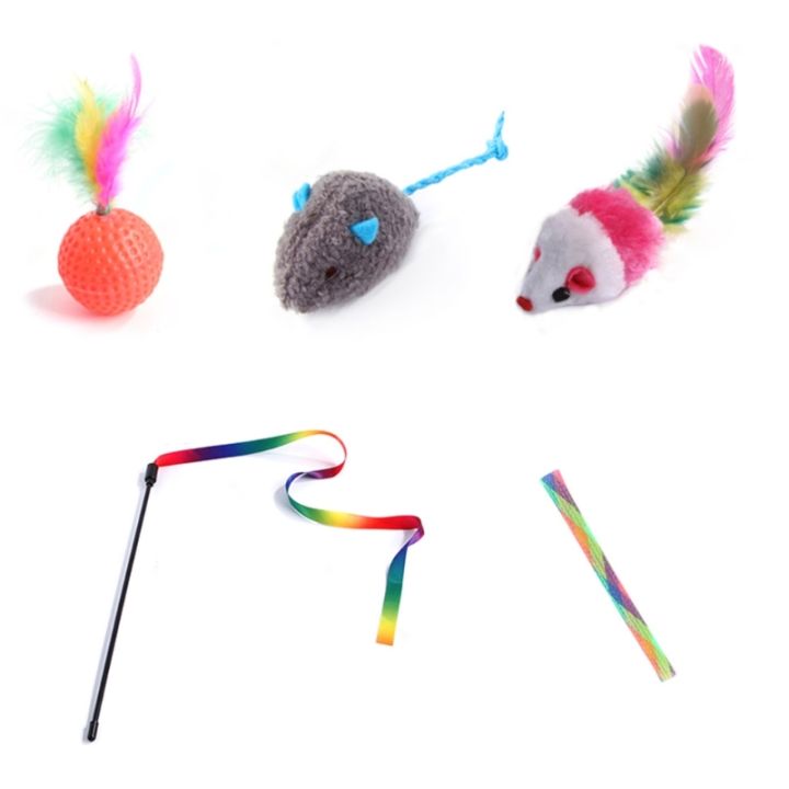 1ชุดของเล่นแมว-interactive-สำหรับแมวในร่มอุโมงค์เมาส์ลูกแมวของเล่นแมว-teaser-wand-bell-amp-rainbow-balls-สำหรับแมวในร่ม