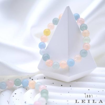 Leila Amulets กำไลหินสวยงาม (แบริล) คละสี ขนาด 8 มิล