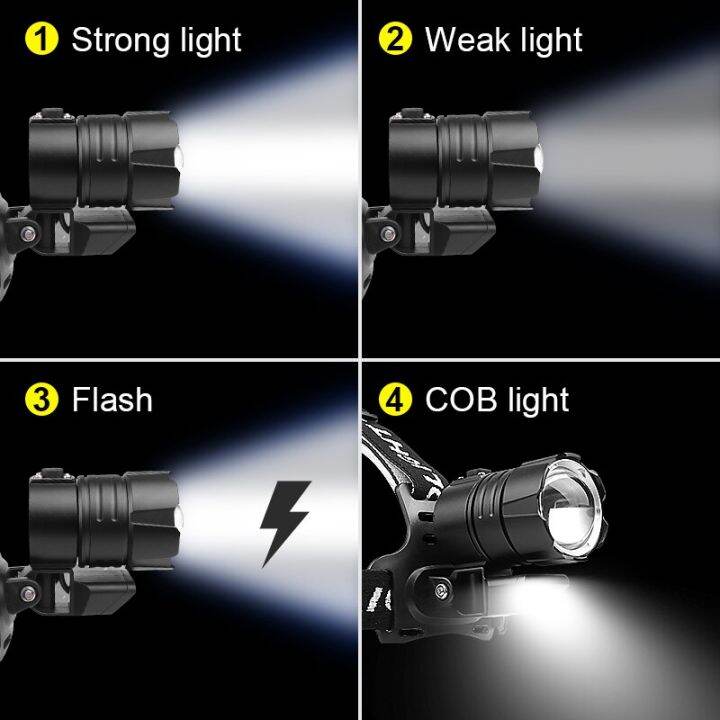 ใหม่ล่าสุด-xhp199ไฟ-led-กำลังสูงไฟฉายคาดหัวแบบชาร์จ-usb-ได้ไฟหน้า-led-กำลังสูง-xhp160ไฟฉายคาดหัวกันน้ำ18650
