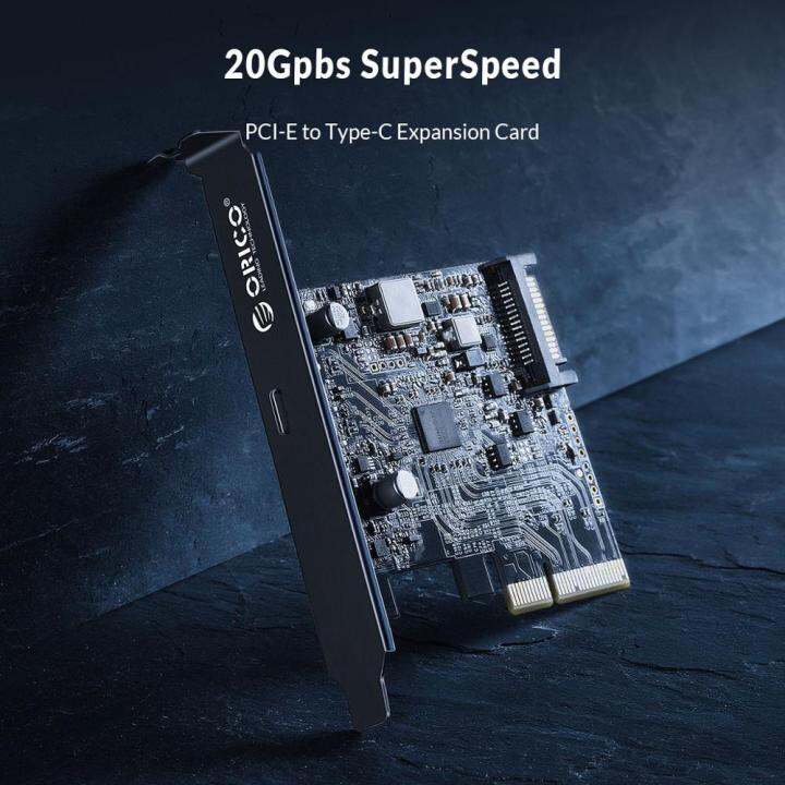 orico-type-usb-c-pci-express-to-usb-3-2-20-gbps-pci-e-express-อะแดปเตอร์การ์ดขยายกับ-asm3242-ชิปเซ็ต-windows-8-10-linux-pe20-1c