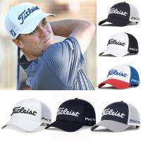 Titleist หมวกตาข่ายหมวกกอล์ฟของแท้,หมวกแห้งเร็วระบายอากาศได้ดีหมวกปรับขนาดได้ป้องกันรังสียูวีสำหรับผู้ชายและผู้หญิง