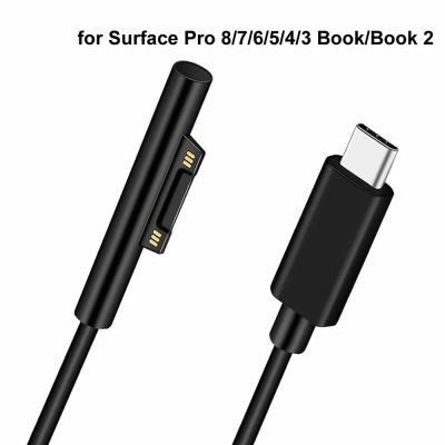 แหล่งจ่ายไฟ3A ชนิด C 15V ตัวแปลงที่ชาร์ต USB สายชาร์จ C PD สำหรับ Microsoft Surface Pro 8/7/6/5/4/3แล็ปท็อปหนังสือ3/2/1 GO