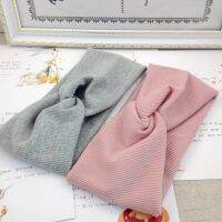 【CC】 Headband Color Wide Turban Knot Knit Hairband Face Hair Accessories Cotton Twisted Headwrap