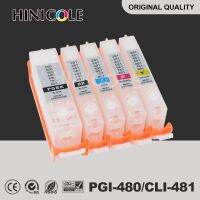 Y53 Hinicole PGI-480 5สี CLI-481เติมตลับหมึกด้วยชิปสำหรับ Canon TS704 TS6140 TS6340 TR7540เครื่องพิมพ์ TR8540