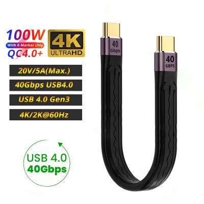 Chaunceybi ANMONE USB 4.0 3.1 Cable Type C 60W 100W Fast Charging Short Charger Cord 10Gbps 40Gbps Data for