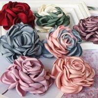 hot【cw】 5PCS/Lot 8CM Large Fabric Artificial Flowers Hats Clothing Decoration Brooches Hair Accessories