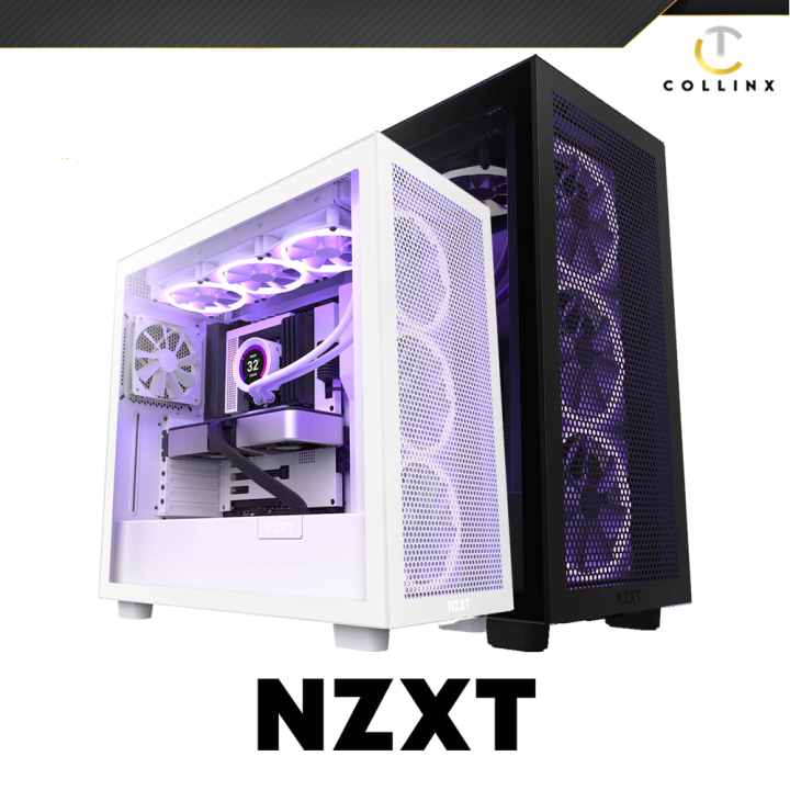 NZXT H7 Flow midtower Black / White PC Case MiniITX, MicroATX, ATX