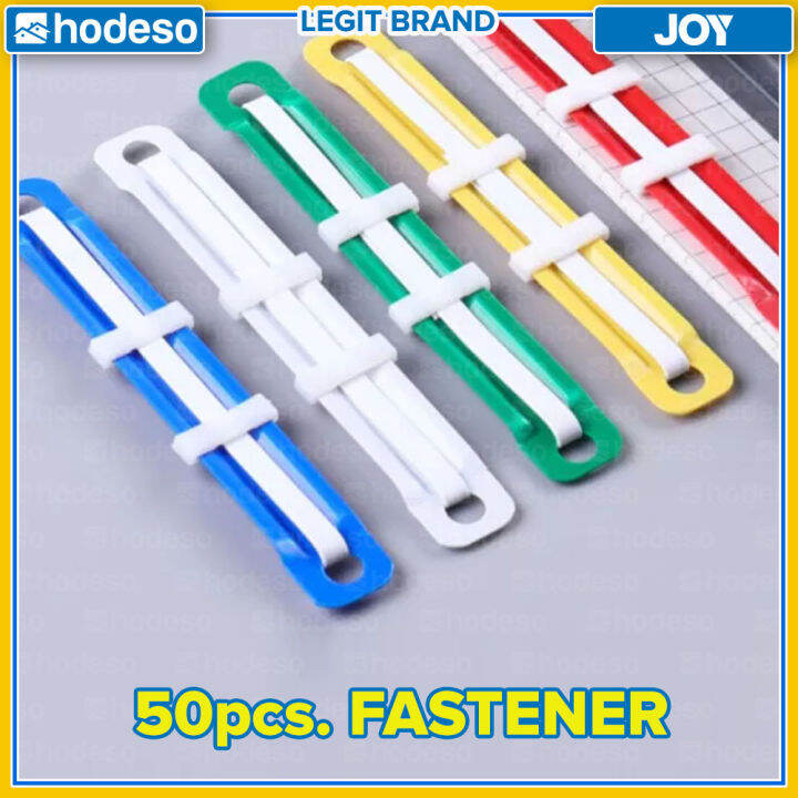 Hodeso I Joy Plastic Paper Fastener 50 Pcs Per Box Assorted Colors Paper Fastener Joy Brand 