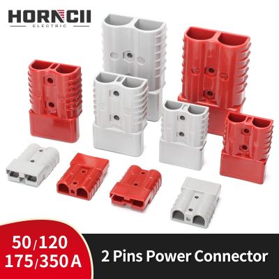 2 Pin Battery Connector 50A 120A 175A 350A 600V High Current Quick Connector DC Power Charging Plug Forklift Car Solar Inverter  Wires Leads Adapters