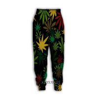 New mens/womens 3D printed casual pants, hemp leaf fashion street wear, mens loose fitting sports pants F08