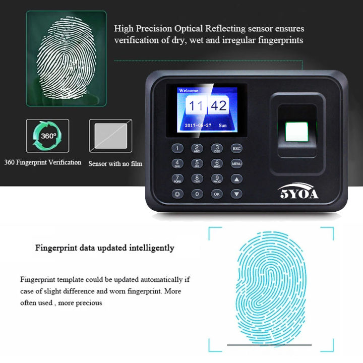 a01-biometric-fingerprint-punch-usb-time-clock-office-attendance-system-recorder-timing-employee-machine-reader-spanish-spain-en